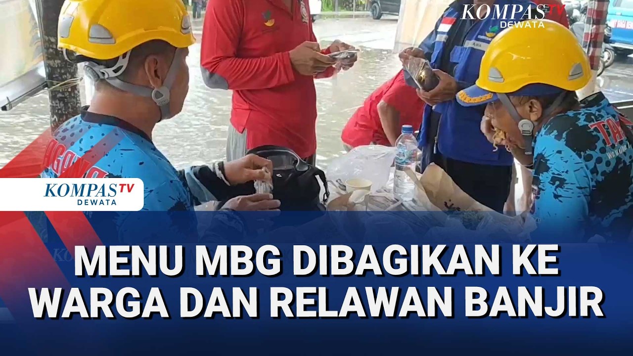 Menu Mbg Dibagikan Ke Warga Dan Relawan Banjir