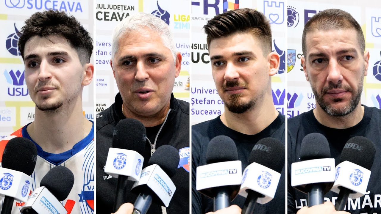 DECLARAȚII CSU Suceava - CSM Vaslui: 33-35 (Ș. Armanu, G. Armanu, A. Bologa și B. Șoldănescu)