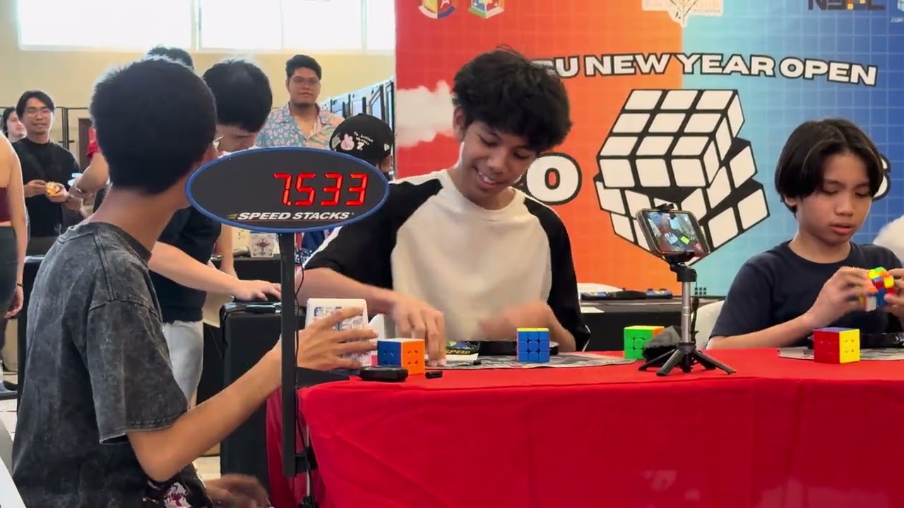 Cebu New Year Open 2026 3x3x3 Cube - Second Round Average 9.85PR Best 7.53PR