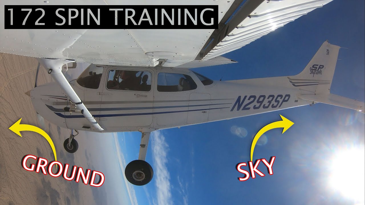 Тренировка по выводу из штопора на самолете Cessna 172