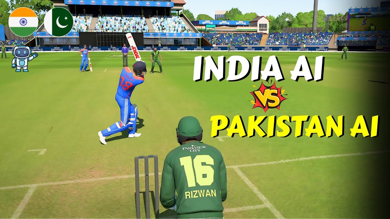 🤯World First AI vs AI Match - INDIA VS PAKISTAN🔥 Most Exciting Match | IND AI VS PAK AI | CRICKET 24