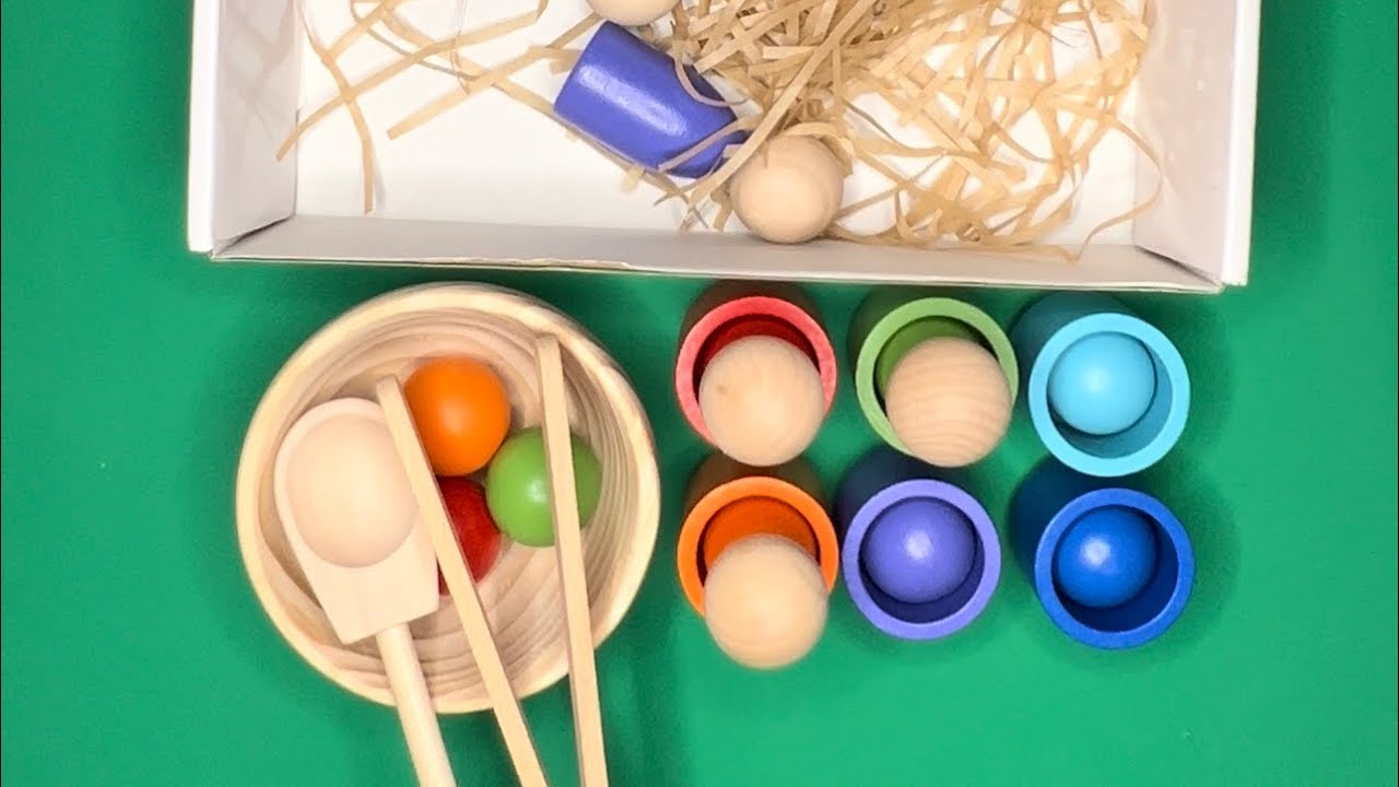 Wooden figure dolls and cups  🥰👌🏻