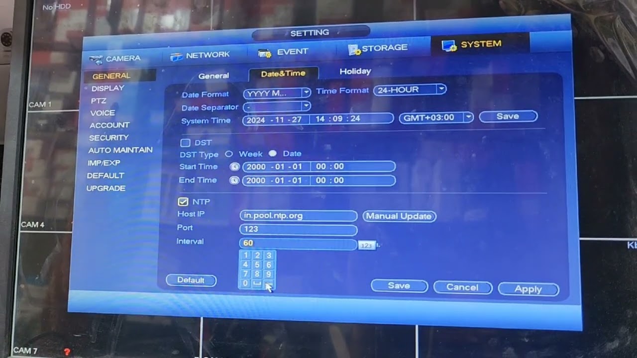 حل مشكلة تغيير الوقت في dvr ماركة داهوا dahua - الدليل التقني