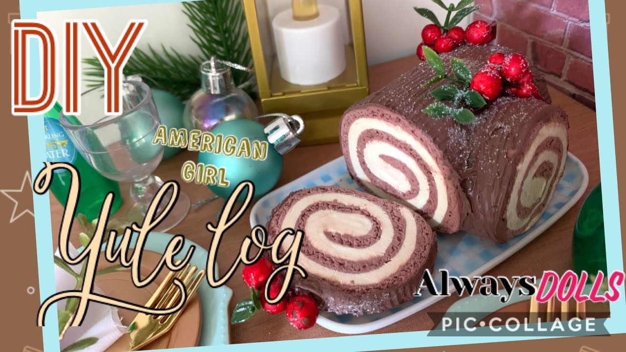 DIY - American Girl - Christmas Yule Log Cake 🎅🎂