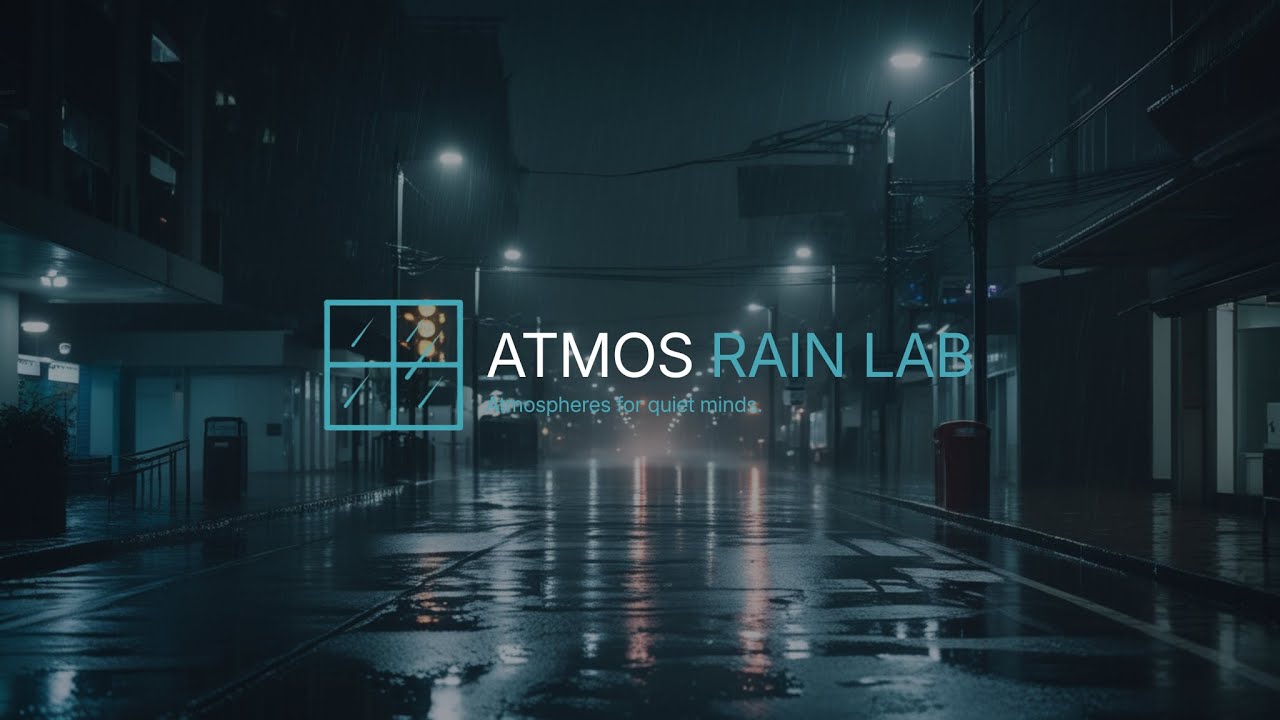 MONSOON RAIN ON EMPTY STREET • CITY NIGHT • NIGHT AMBIENCE