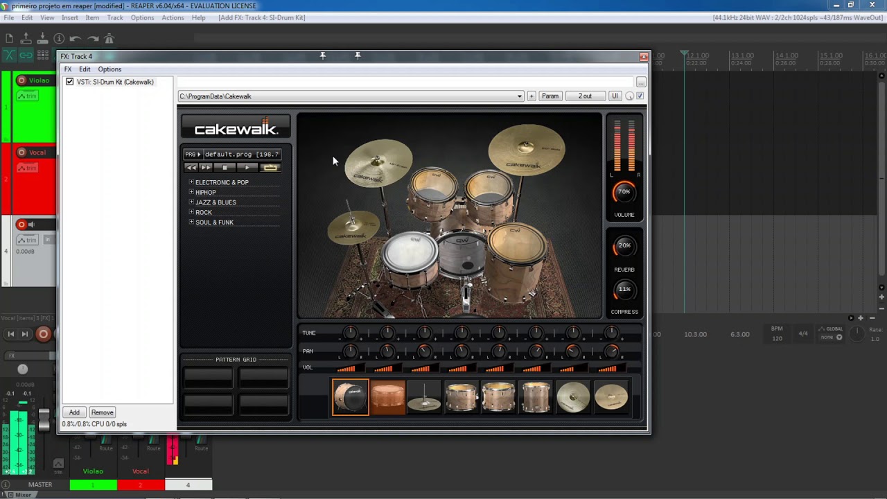 MIDI NO REAPER - TECLADO MIDI, INSTRUMENTOS VIRTUAIS E DESENHO DE MIDI COM MOUSE   CURSO REAPER