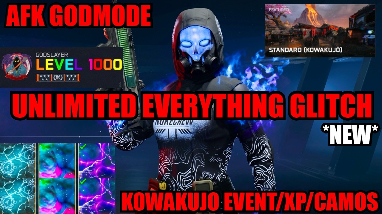 *НОВИНКА* ГЛИТЧ KOWAKUJO НА ВСЁ БЕЗ ОГРАНИЧЕНИЙ! РЕЖИМ БОГА, AFK XP/КАМУФЛЯЖИ! ГЛИТЧИ BO7! ГЛИТЧ ...