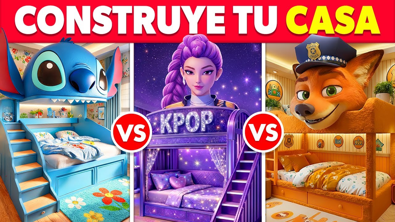 ¿QUÉ PREFIERES? - Construye La Casa De Tus Sueños 🚀🏠💖🌈💎 Zootopia 2, Kpop, Stitch, Labubu