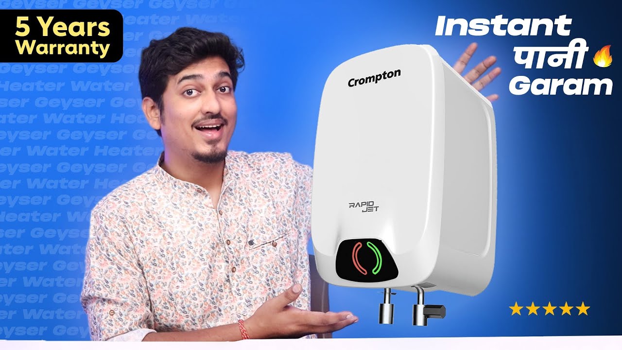 Instant Paani Garam 🔥 Crompton Rapid Jet 5L Unboxing and Review | Best Water Heater 2023 🥶