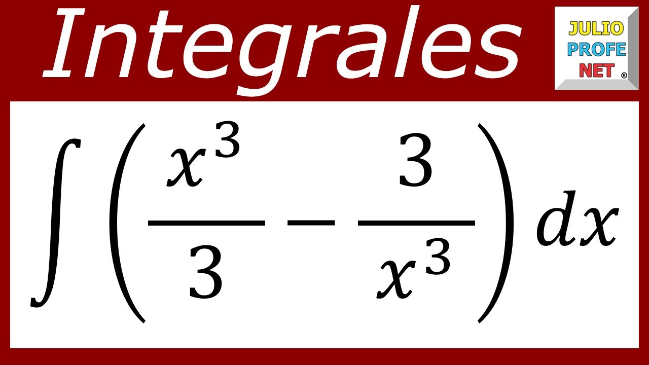 Integrales directas | Ej. 12 #julioprofe
