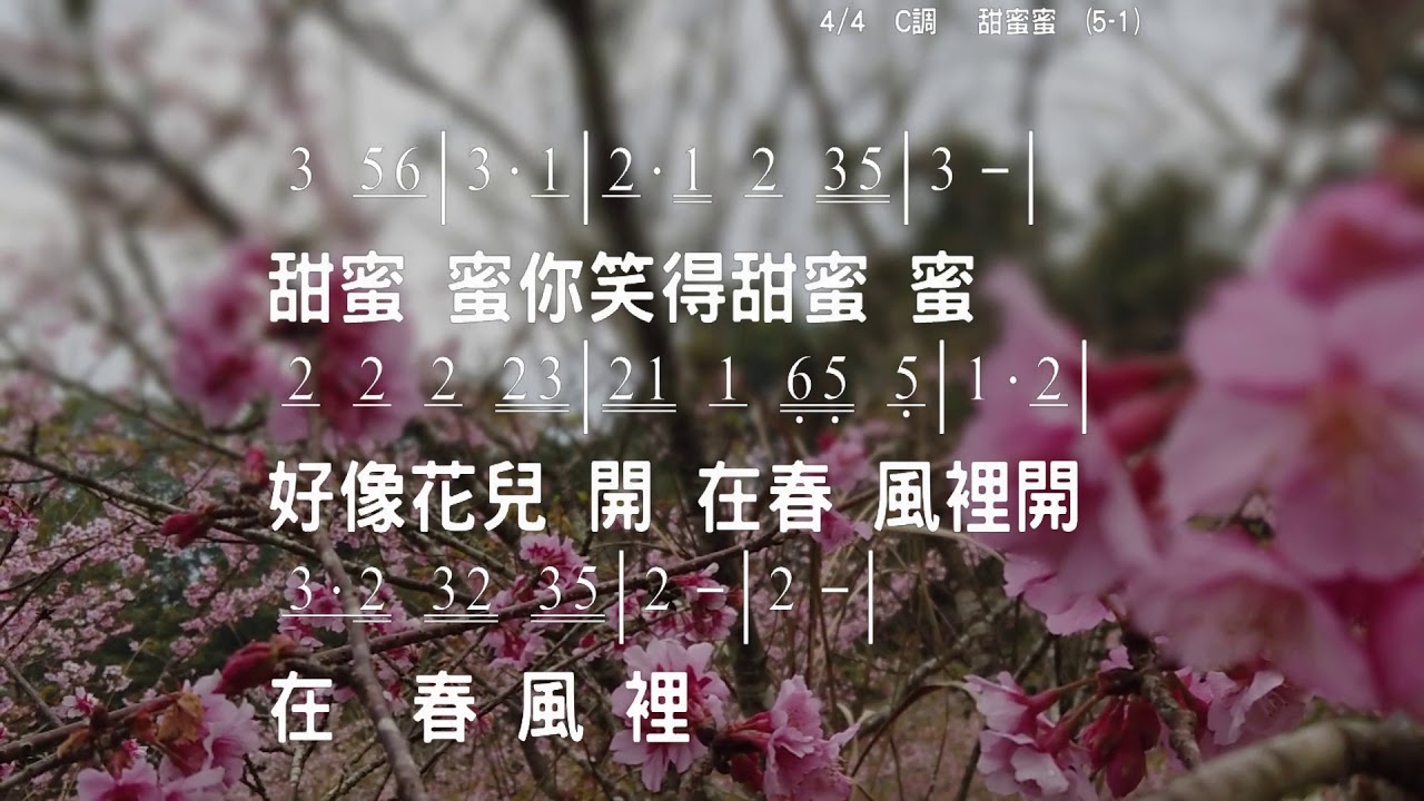甜蜜蜜 詞:莊奴 曲:印尼民歌 教唱版 簡譜 中文字幕 人聲演唱 寇佳踪 John Kou