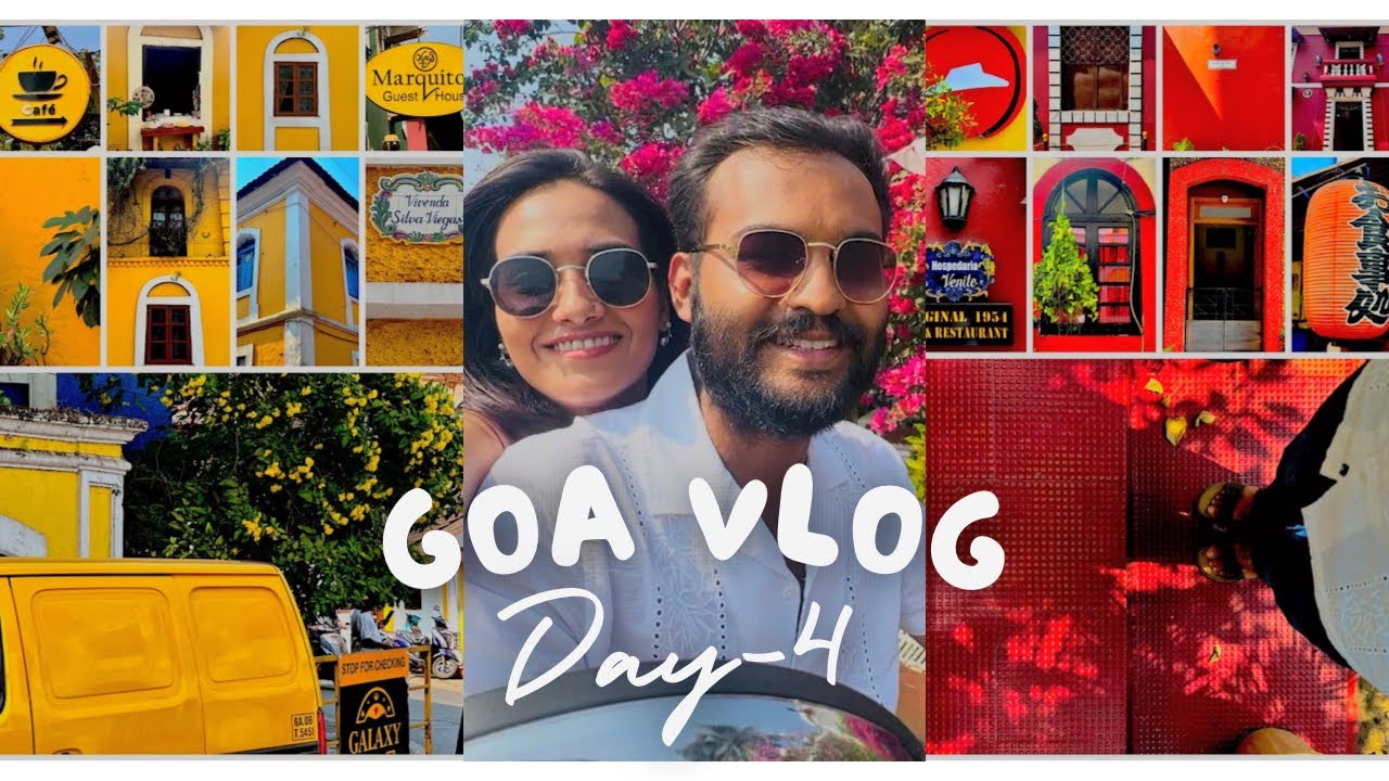 Goa- Day 4 | Fountainhas colourful lane in Goa| Colour hunt photo challenge| Dinner date 