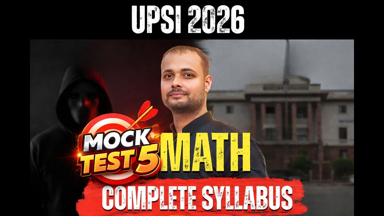 UP SI MOCK TEST 5  Maths Complete Course | PYQ Based Maths by Raj Sir | All Topics Covered