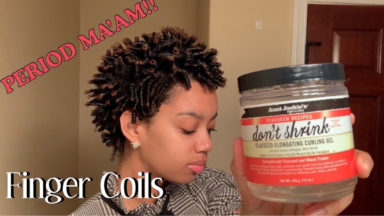 Finger Coil Routine On Short Natural Hair | Aunt Jackie’s Don't Shrink