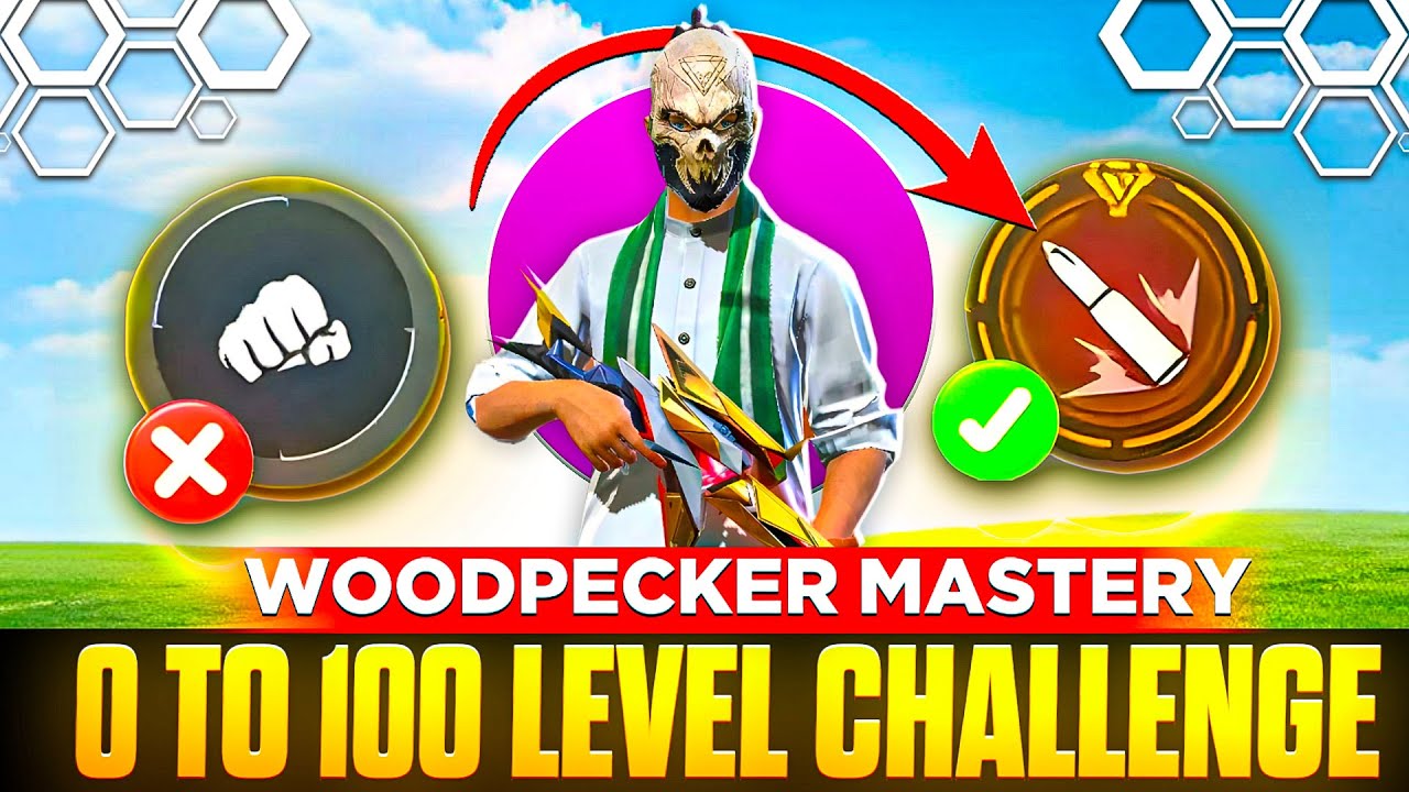 WOODPEKER MASTERY DONE ✅ // 01 TO 100 LEVEL CHALLENGE 🥵 #gwdev