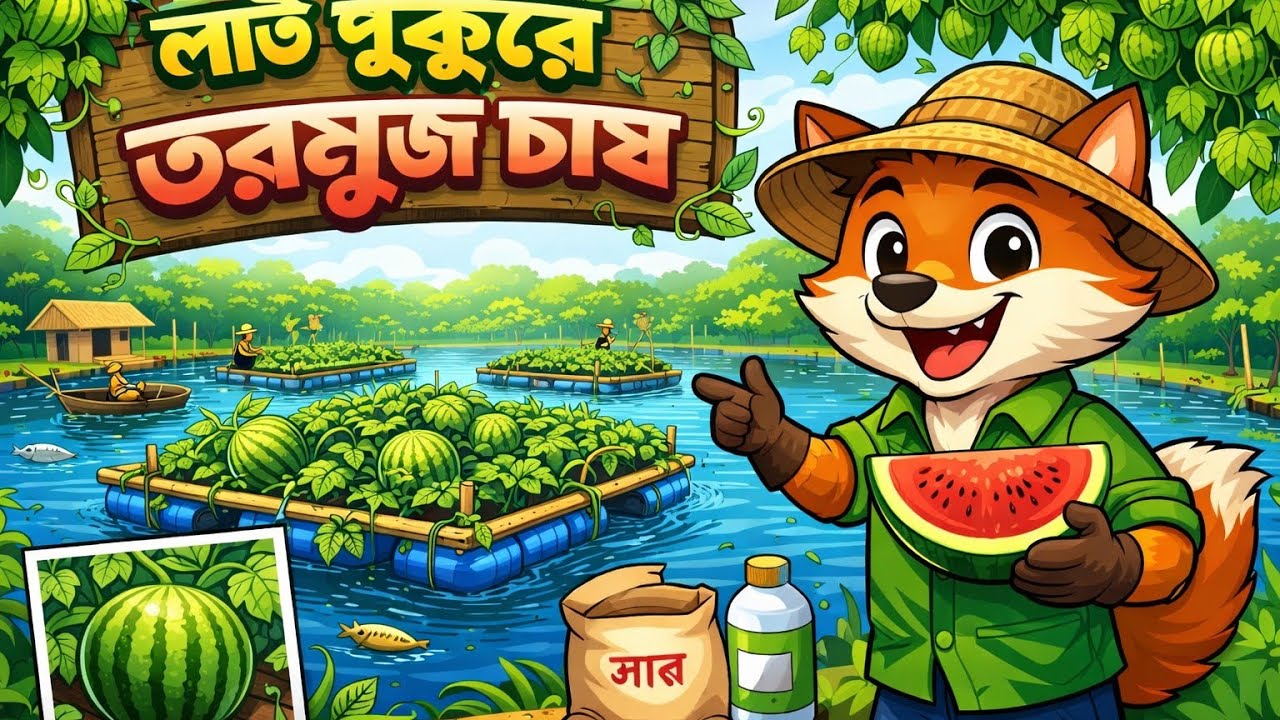 লাউ পুকুরে জাদুর তরমুজ চাষ। Thakurmar Jhuli  Bangla cartoon | Rupkothar golpo | Siyaler cartoon |
