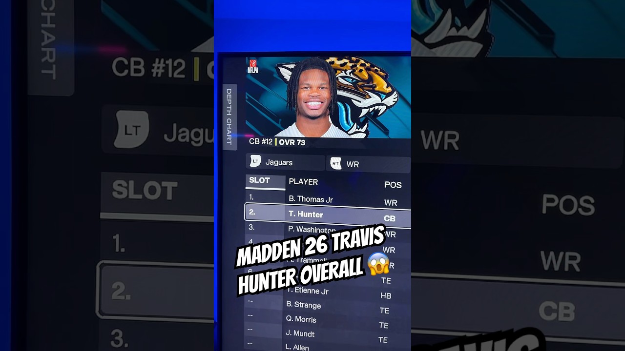 Madden 26 Travis Hunter Overall is INSANE 🤫 | #Fyp #madden26 #madden26gameplay  #madden #nfl