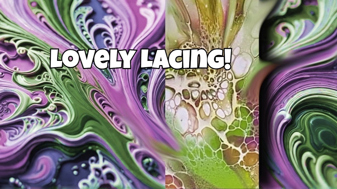 🌺🍀🌺Lace Effect: A Stunning Fluid Art Technique!