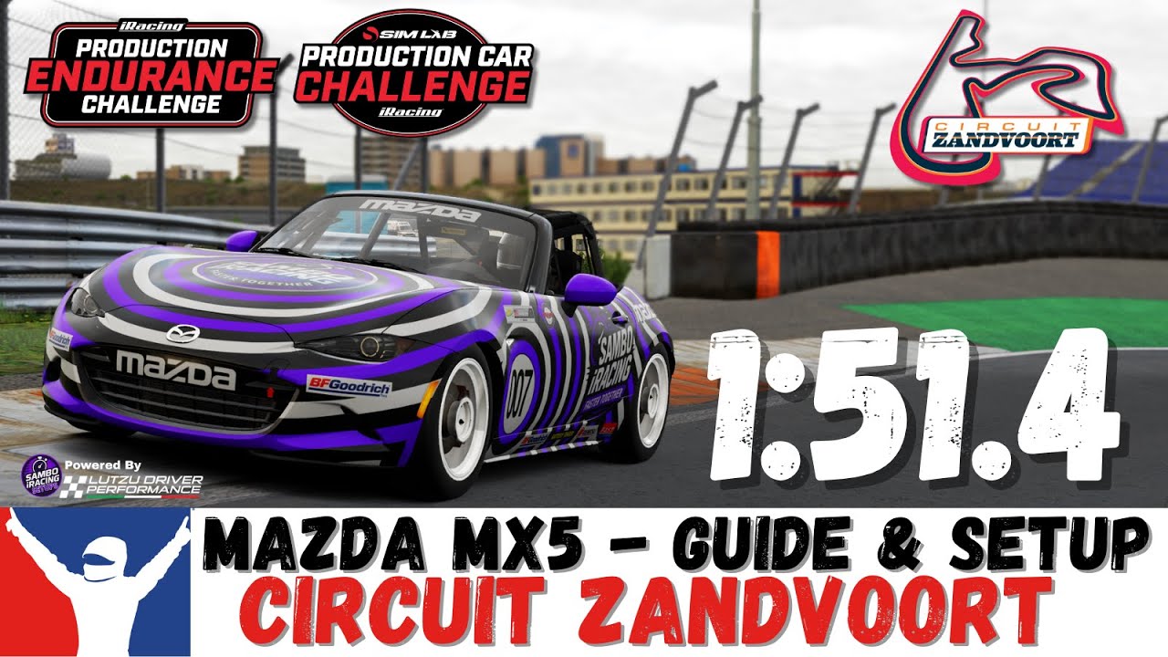iRacing MX5 Zandvoort Guide - 1:51.4 - Circuit Zandvoort Mazda MX5 Track Guide 7 Setup