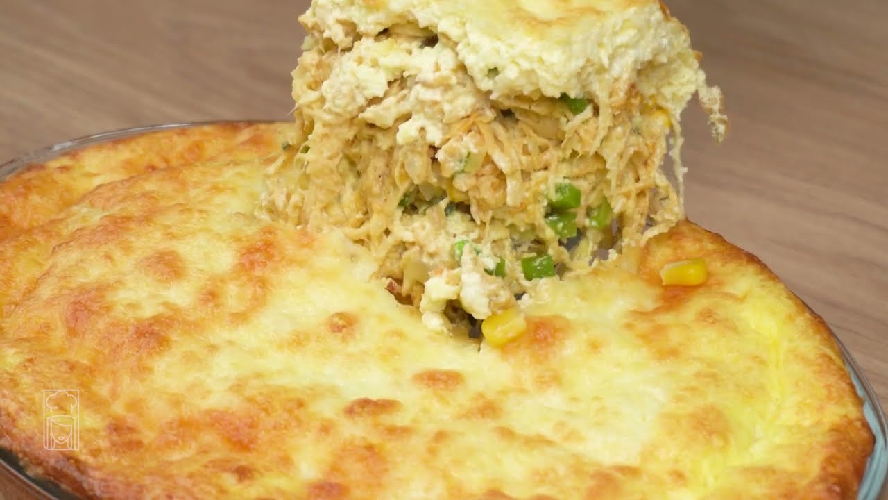 ¡TE ENCANTARÁ ESTE PASTEL DE POLLO, SIN HARINA Y SIN MASA!