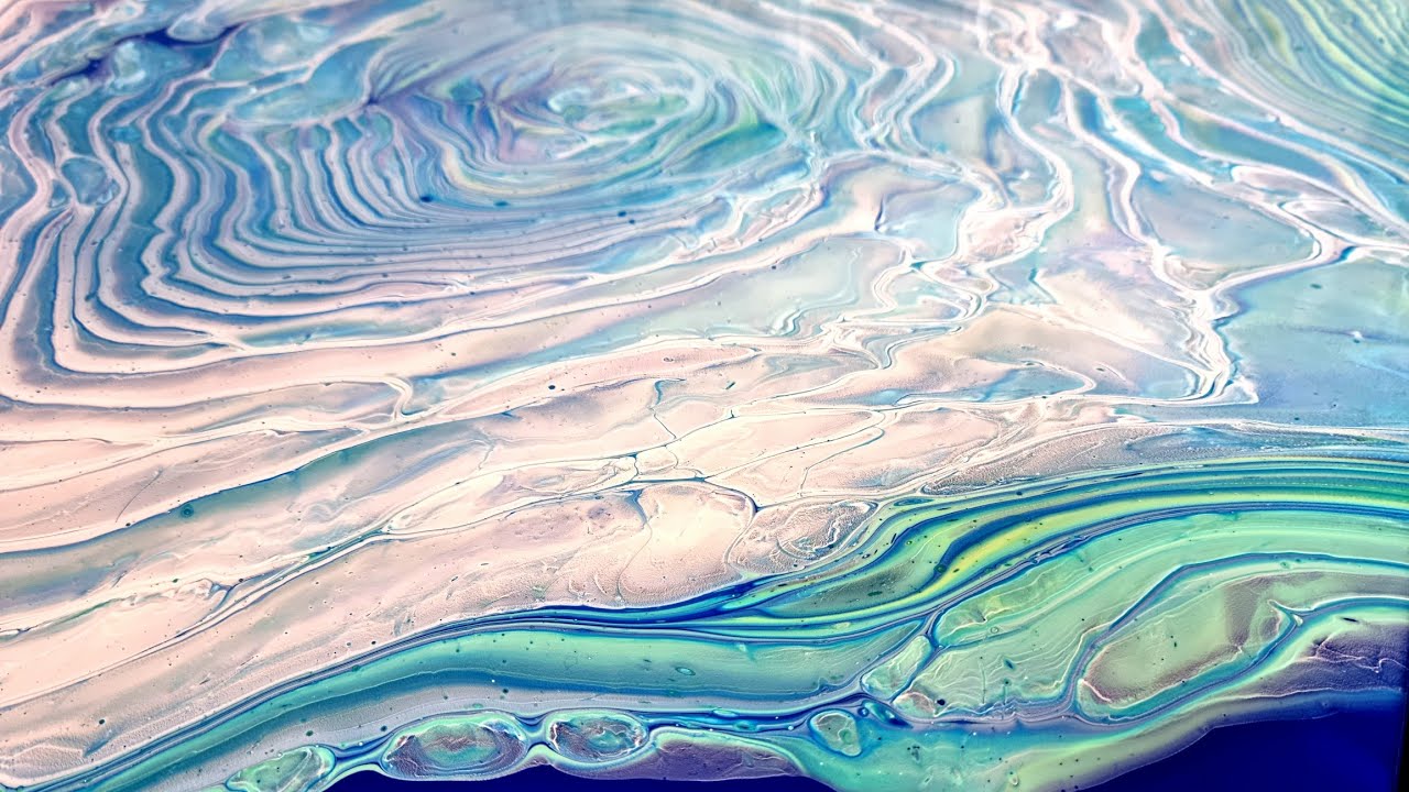 #181 Questa CLOUD POUR &egrave; ACQUATICA! 💧Acrylic Pouring DA VEDERE - Acrilico Fluido