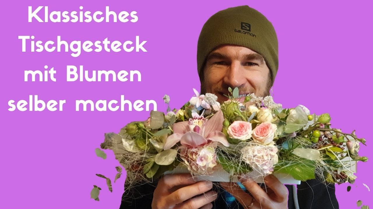 TISCHDEKORATION SELBER MACHEN Klassisches Blumengesteck für eine längliche Tafel selber machen - DIY