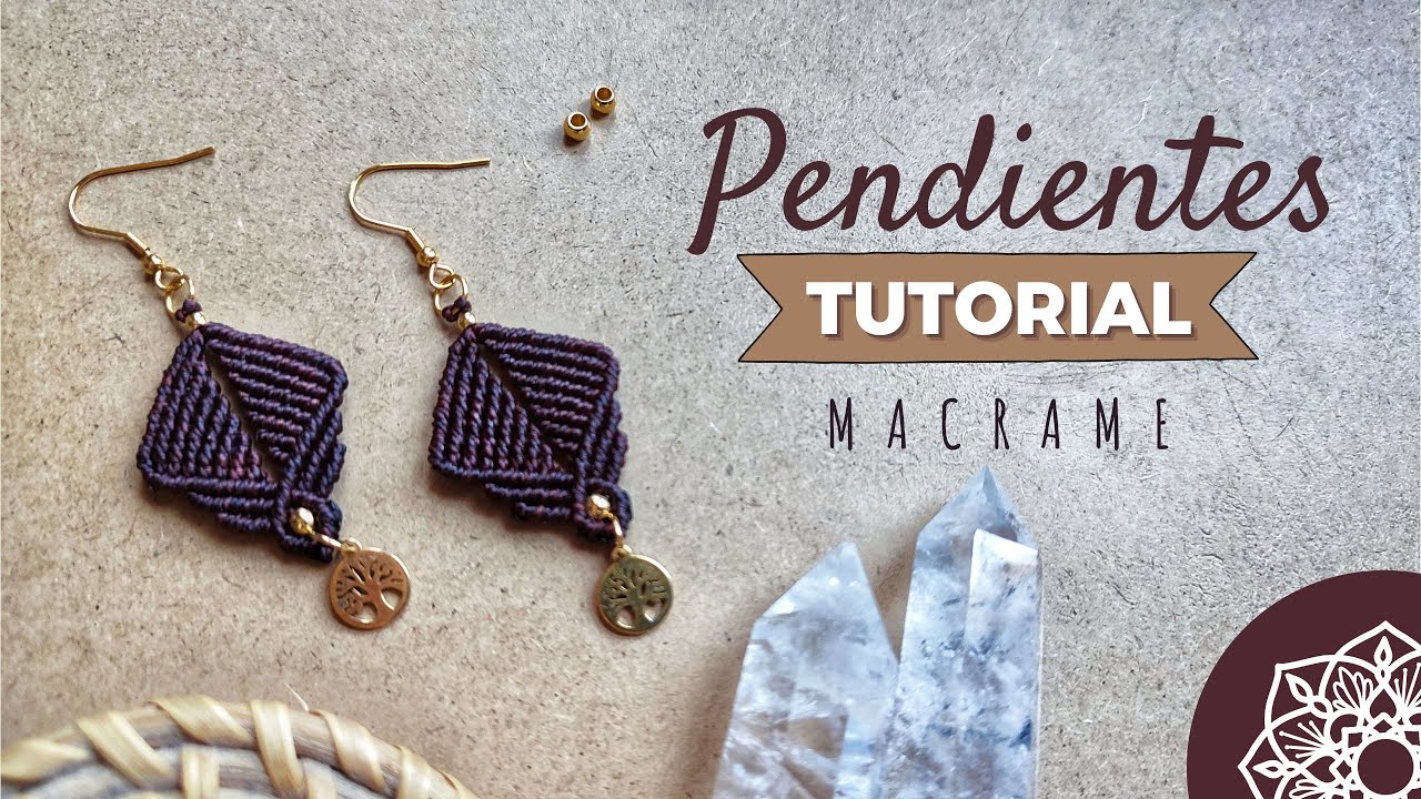 🔰 PENDIENTES DE HILO FÁCIL 🧵 DIY Macrame Earrings #3 How to make Easy Macrame Earrings | Easy diy