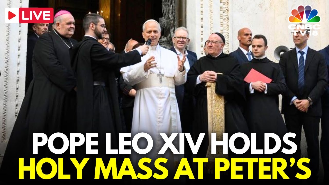 Vatican LIVE: Pope Leo XIV Holds Regina Caeli Prayer from St Peter's Basilica Central Balcony | N18G