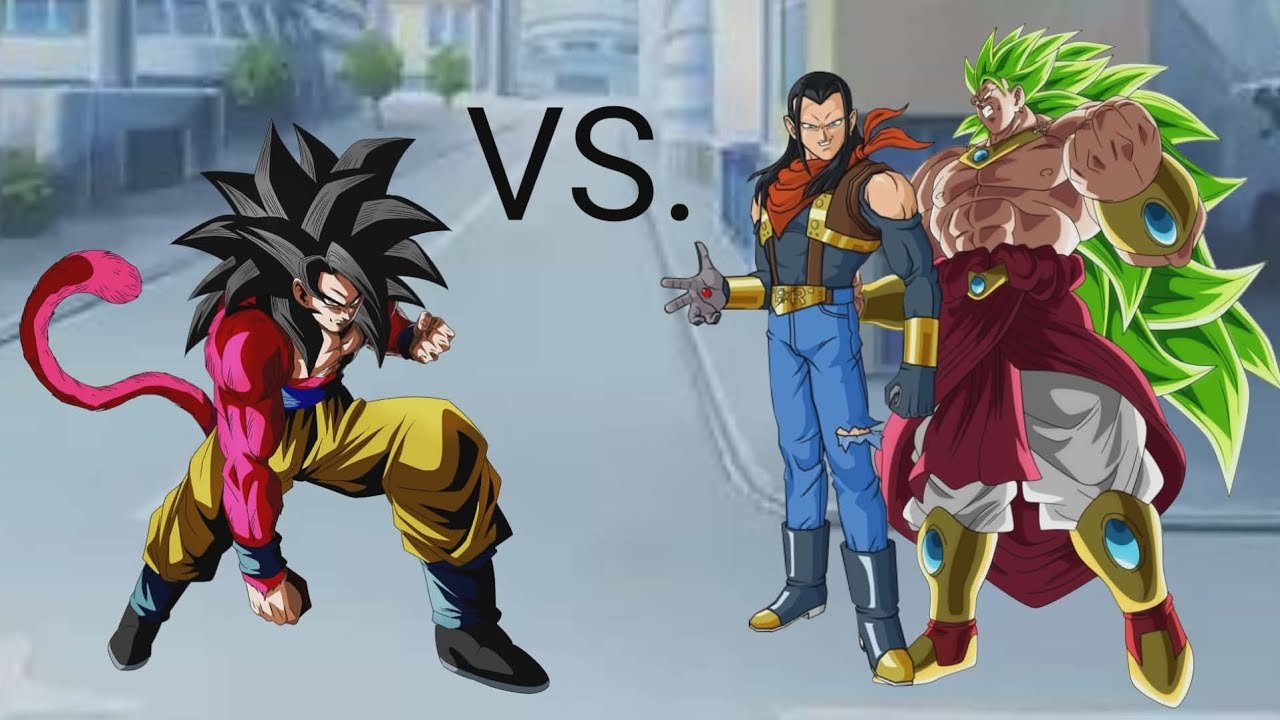 DBZ Budokai tenkaichi 4 BETA X Goku (GT) ssj4 vs Super 17 y Broly de Z ssj3.