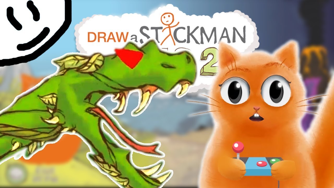УБЕГАЕМ ОТ ЗЛОЙ ГОЛОДНОЙ ЗМЕИ в игре СТИКМЕН Draw a Stickman EPIC 2 КОТ ДЖЕМ играет детский летсплей