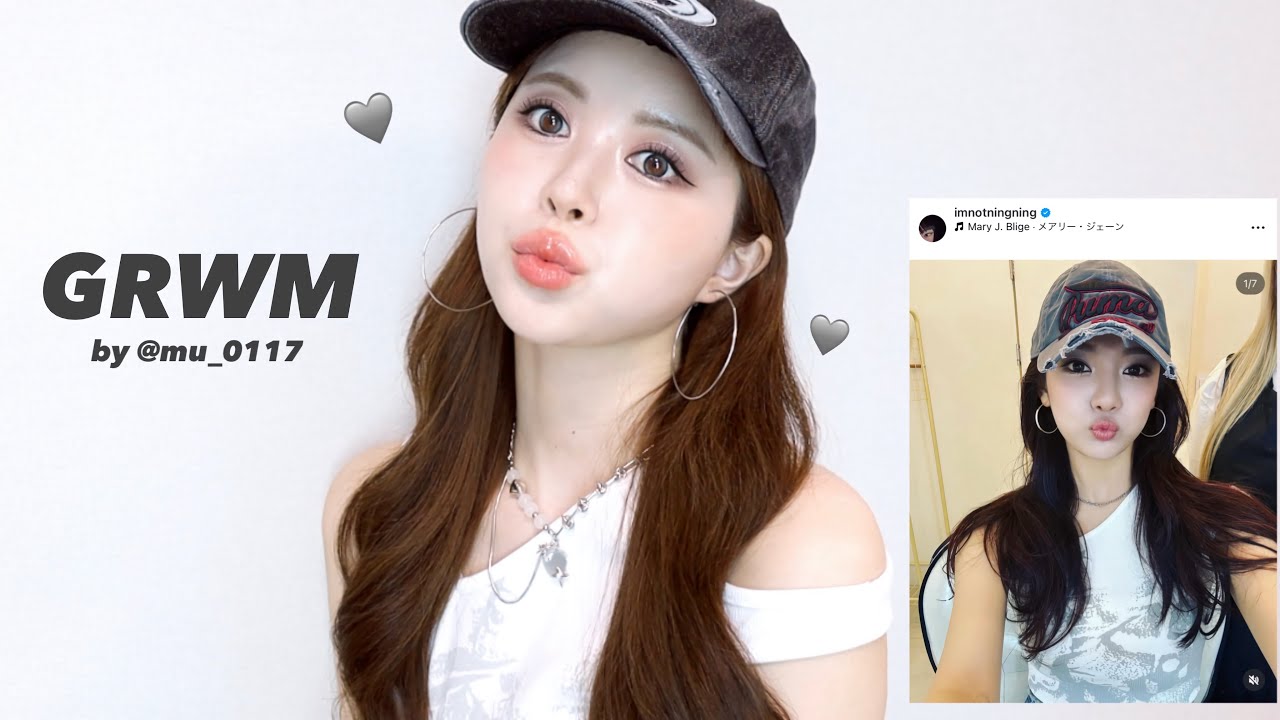 【GRWM】初のY2Kニンニンメイク🩶色んな新作韓国コスメ使っていくよ‼️