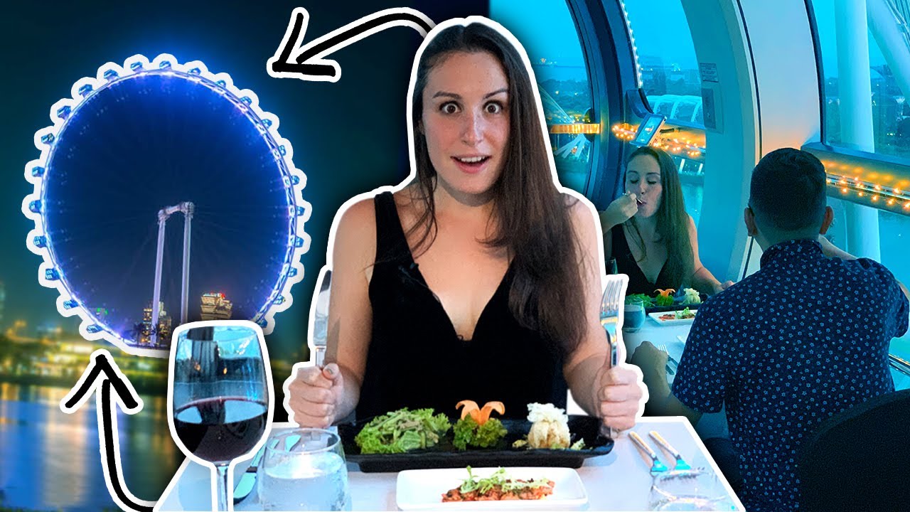 4 Course MEAL on a FERRIS WHEEL 🎡🍷 Singapore Flyer