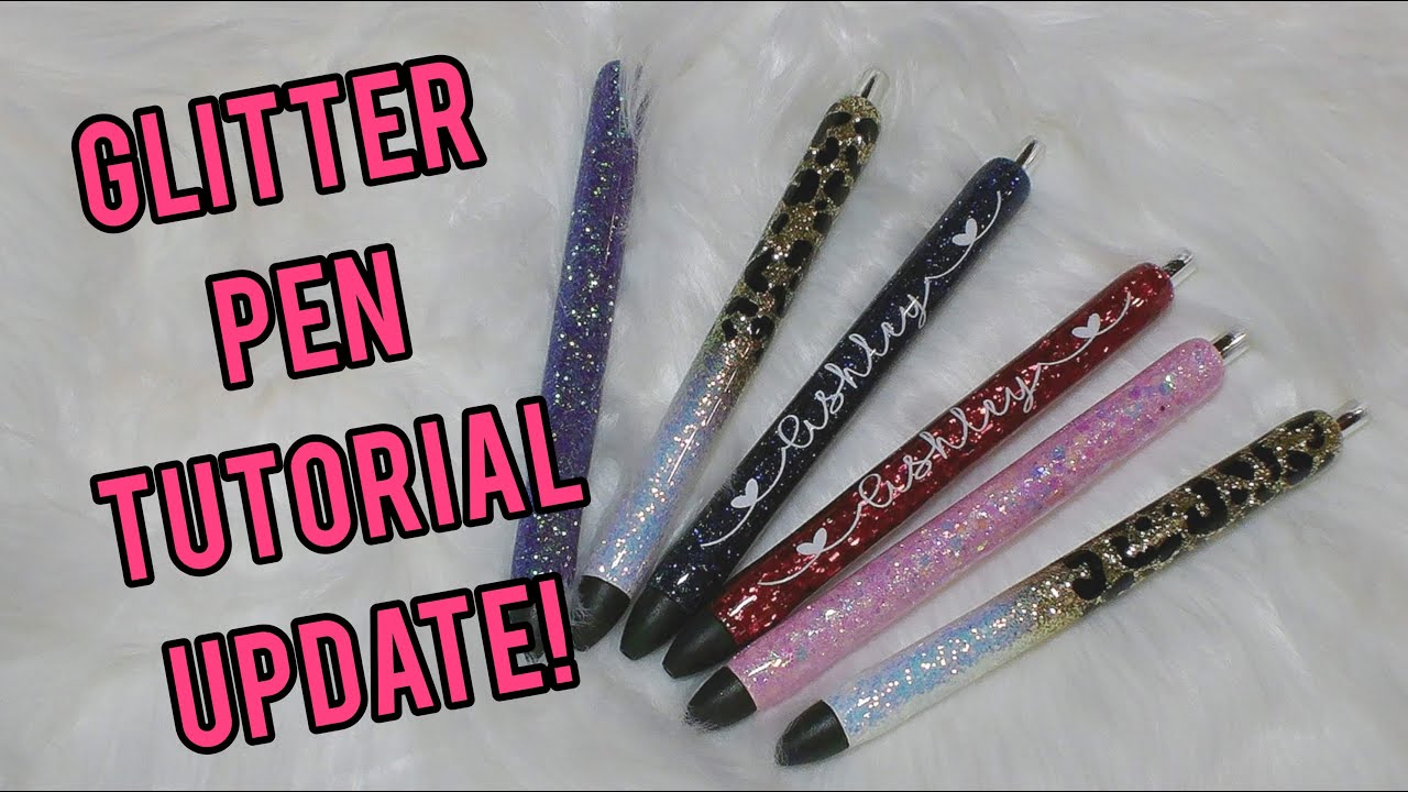 Epoxy Glitter Pen Tutorial Part 2 Update | NEW Tips & Tricks | Leopard Print Pens | Inkjoy Papermate