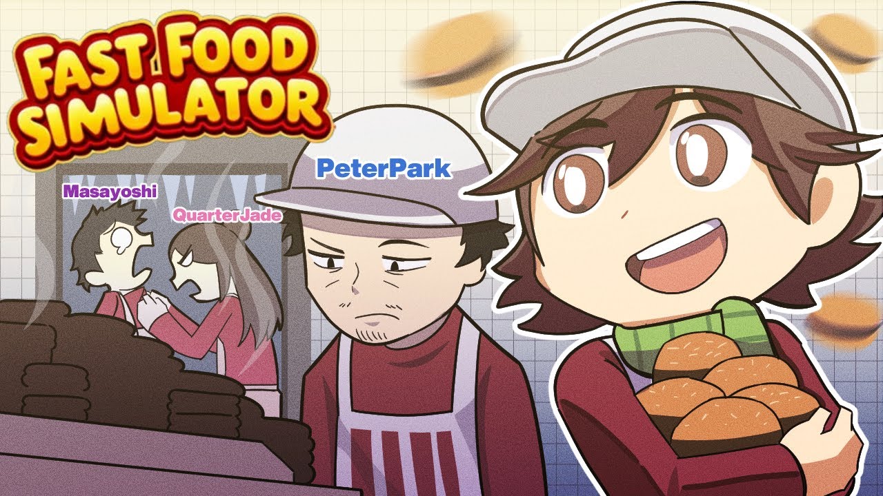 Serving BRAINROT BURGERS with Masayoshi, QuarterJade and peterpark ► Fast Food Simulator