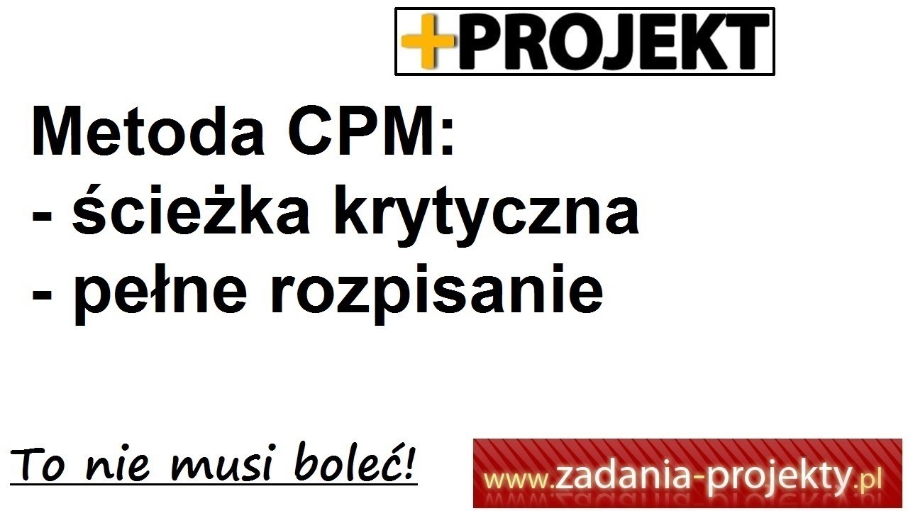 Metoda CPM - ścieżka krytyczna rozpisanie czasów luzu zdarzeń krytycznych
