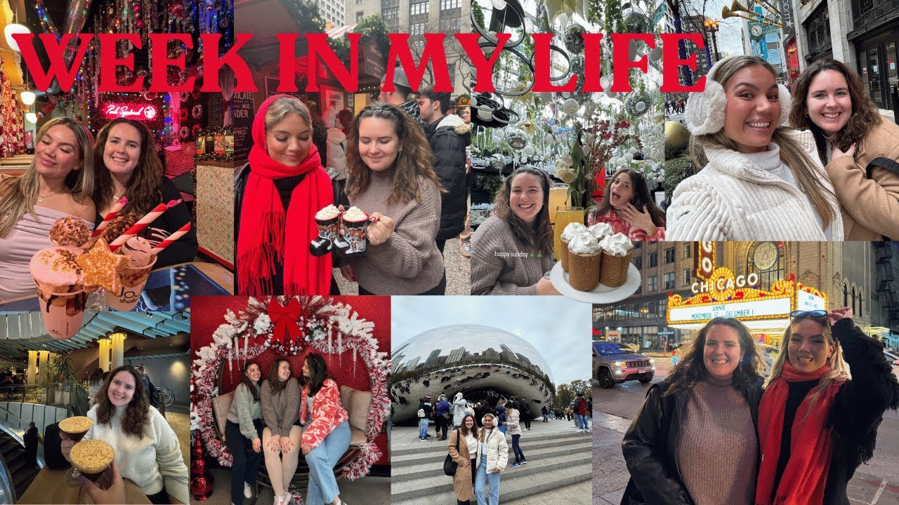 week in my life: getting in the christmas spirit being a tourist in chicago plus reading and baking
