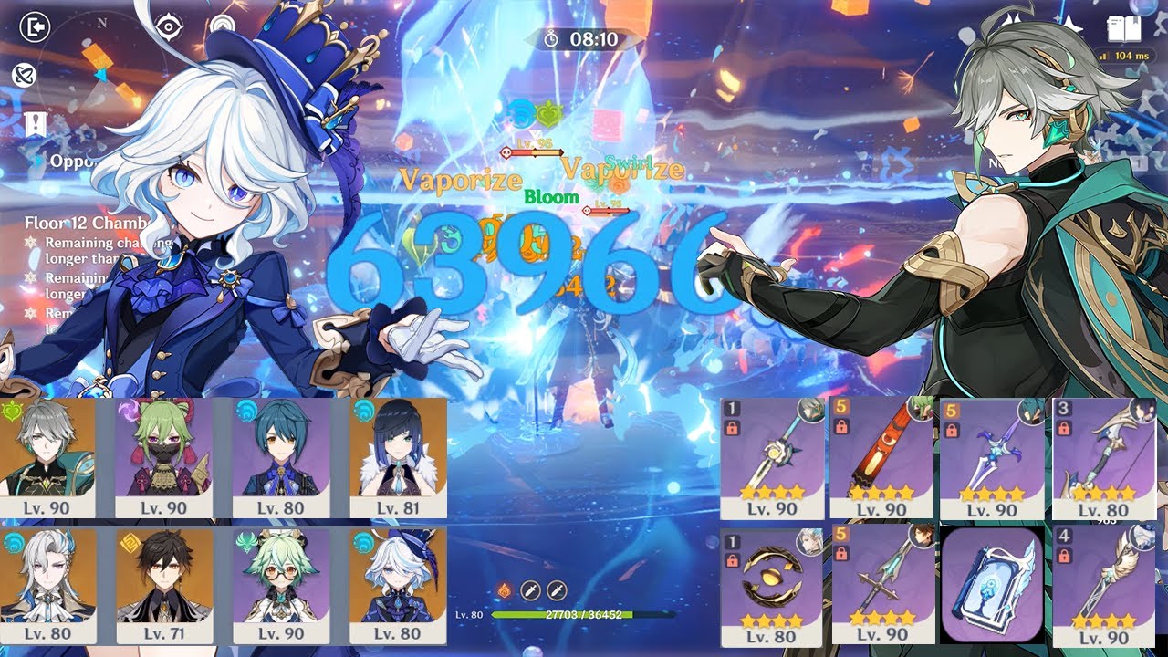 4.7 Abyss - F2P C0 Furina & C0 Alhaitham Destroy Spiral Abyss Floor 12 9☆ - Genshin Impact