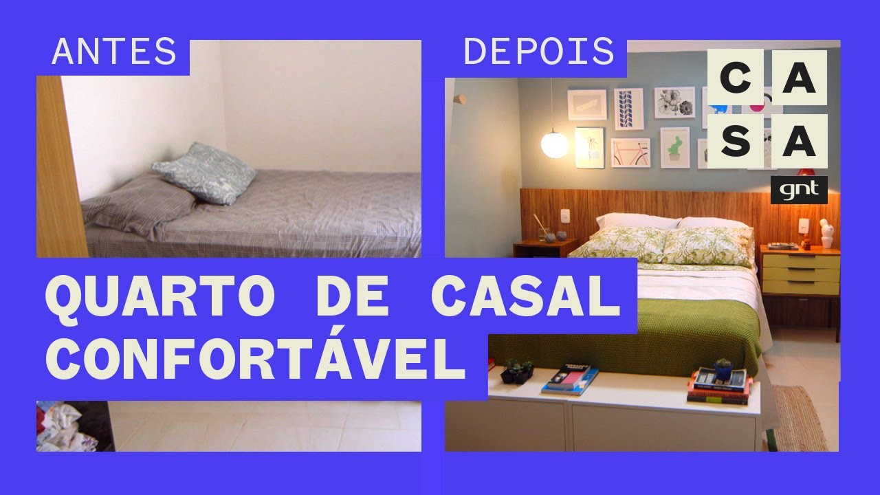 QUARTO DE CASAL: reforma cria ambientes confortáveis e modernos | Antes e Depois | Olho Mágico