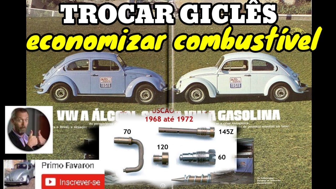 TROCAR O GICLÊ DO CARBURADOR PARA ECONOMIZAR COMBUSTÍVEL VW FUSCA