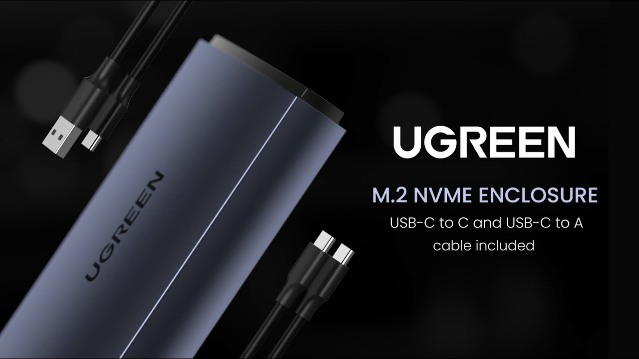 UGREEN M.2 NVMe SSD Enclosure Adapter | Tool-Free External Enclosure NVMe Reader