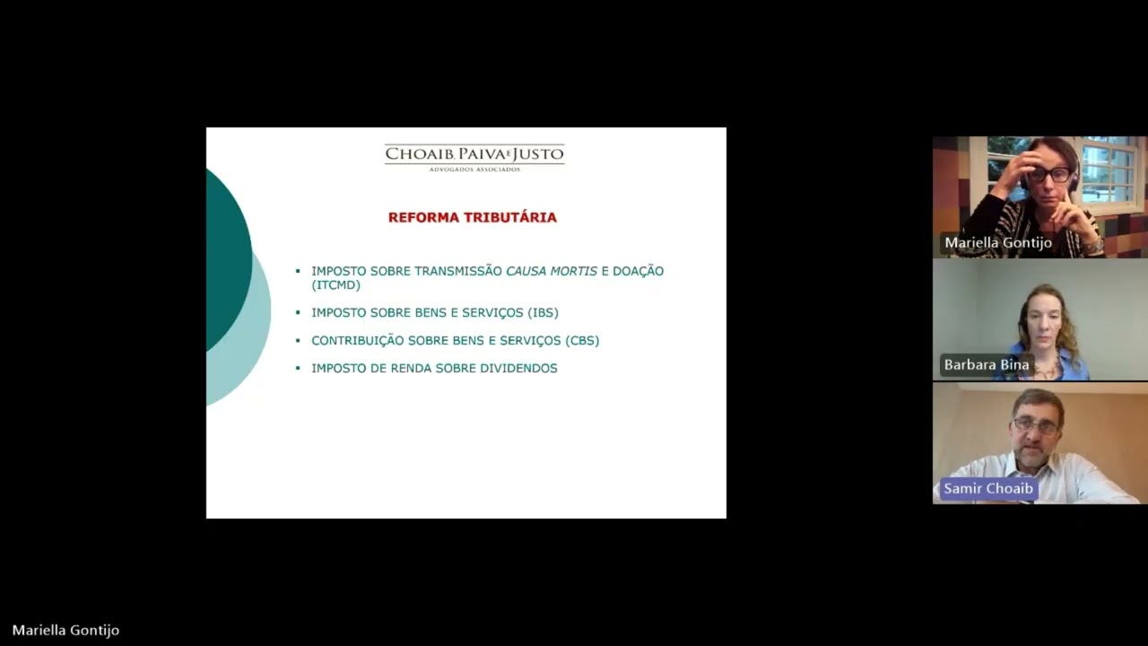 Live Samir Choaib - Apectos da Reforma tributária: ITCMD e Holdings
