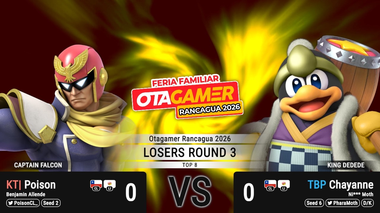 OGR Top 16 - LR3 - KT|Poison(Captain Falcon) vs TBP|Chayanne(K.Rool) [set conmienza en el 2:35