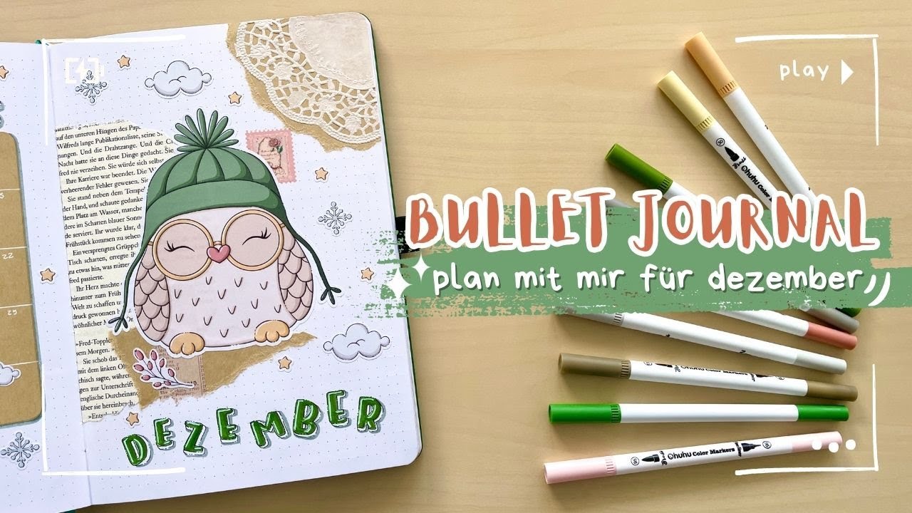 ❄️ DEZEMBER Bullet Journal - Plan with me - Winter Wonderland Theme - Cute Aesthetic Kawaii BuJo