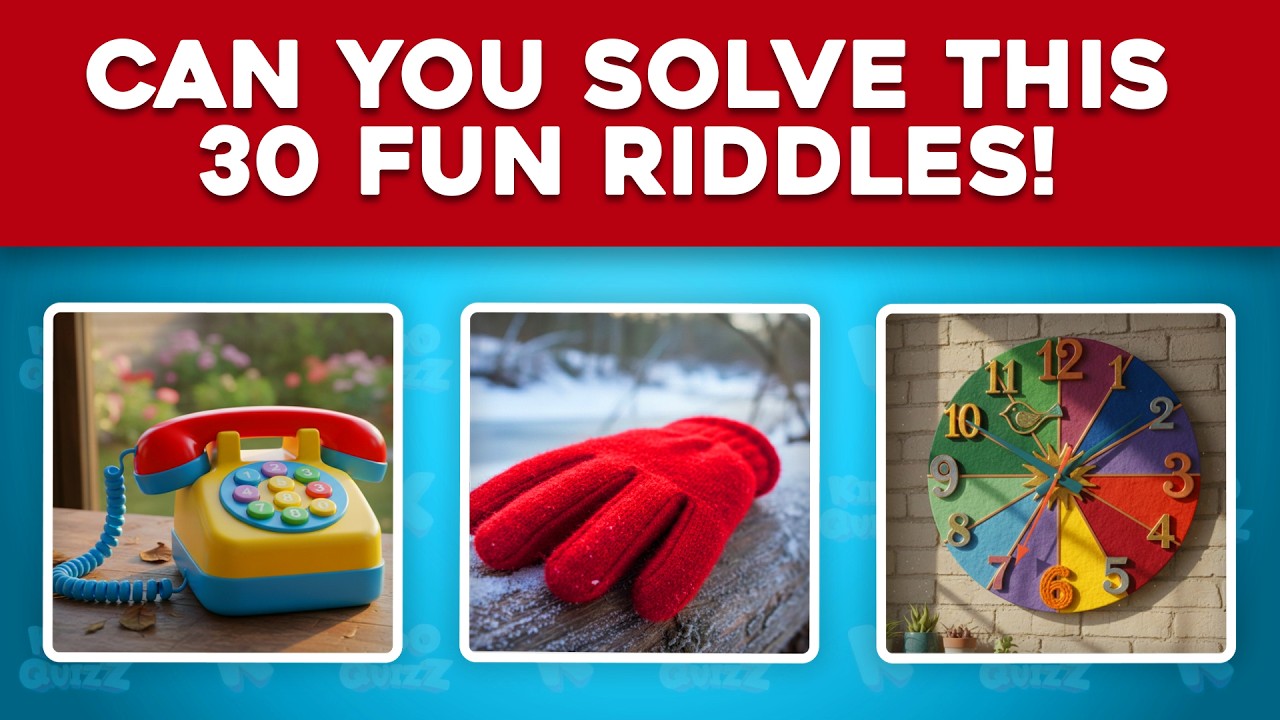 Can You Solve These 30 Fun Riddles? 🤔 Kids Brain Challenge!