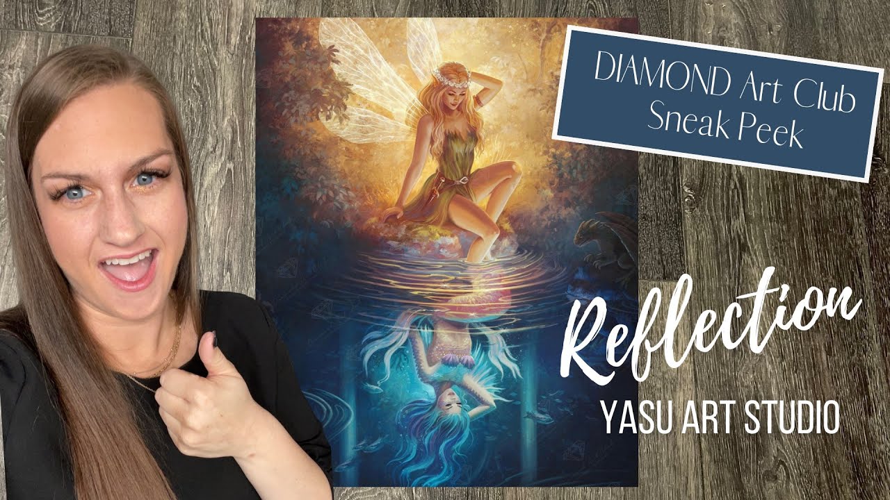 Diamond Art Club Sneak Peek! “Reflextion” 🧚‍♂️ 🧜‍♀️ by Yasu Art Studio 😍