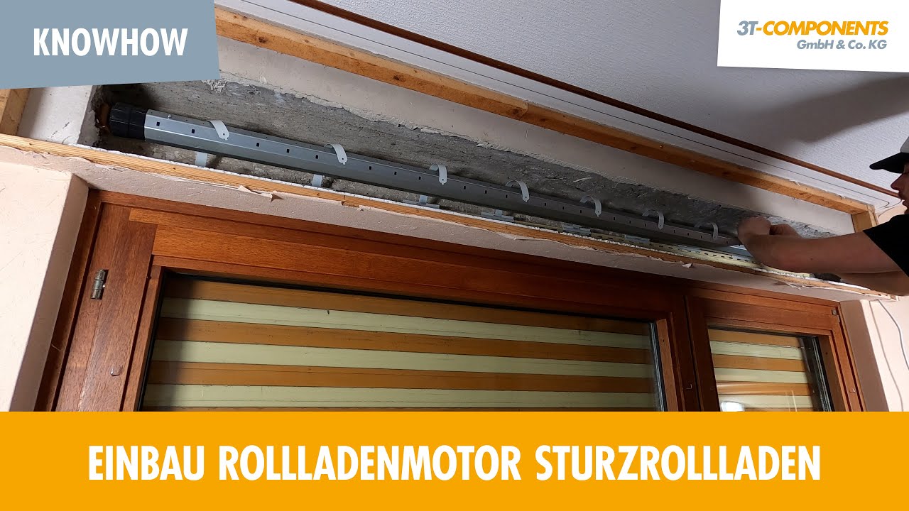 Einbau Rollladenmotor Sturzrollladen + Einstellung Endlagen 3T-MOTORS