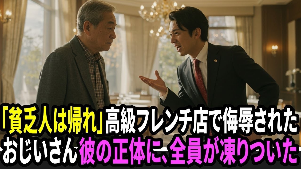 「貧乏人は帰れ」高級レストランで侮辱されたおじいさん。だが再び現れた彼の正体に、店員全員が凍りついた――