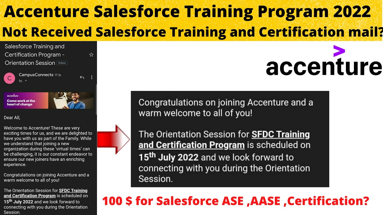 Accenture Salesforce Training 2022 Orientation session | ASE SFDC Salesforce Certification Program