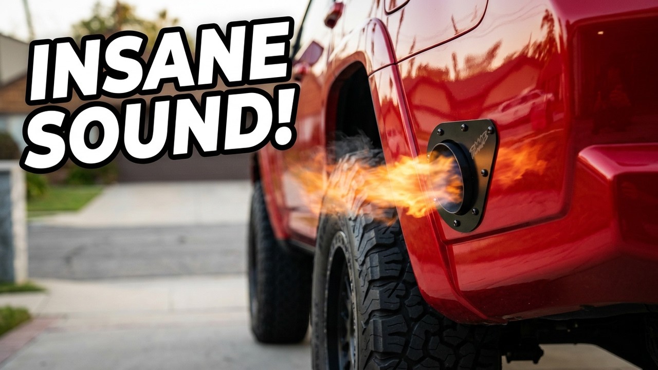 ⬛️🟥⬛️ Toyota 4Runner: Кастомная выхлопная система с коническими кромками - Звук оборотов двигателя