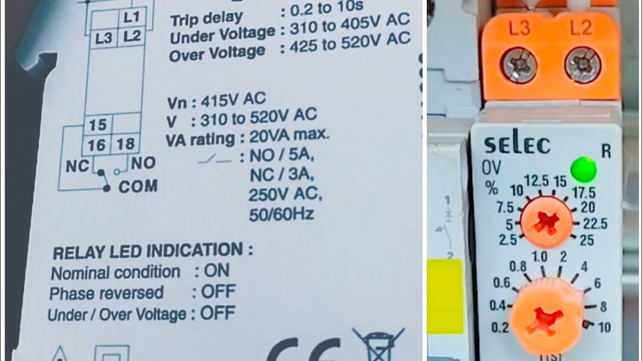 #voltage protection relay connection & #over voltage protection relay #vpr 600
